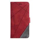 For OPPO Reno11 F Skin Feel Splicing Leather Phone Case(Red) - 2