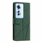 For OPPO Reno11 F Skin Feel Splicing Leather Phone Case(Green) - 3