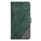 For OPPO Reno11 Pro Global Skin Feel Splicing Leather Phone Case(Green) - 2