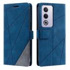 For OPPO A80 / A3 Pro Skin Feel Splicing Leather Phone Case(Blue) - 2