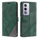 For OPPO A80 / A3 Pro Skin Feel Splicing Leather Phone Case(Green) - 2