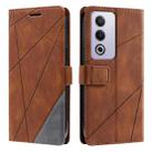 For OPPO A80 / A3 Pro Skin Feel Splicing Leather Phone Case(Brown) - 2