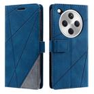 For OPPO Find X8 5G Skin Feel Splicing Leather Phone Case(Blue) - 1