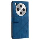For OPPO Find X8 5G Skin Feel Splicing Leather Phone Case(Blue) - 3