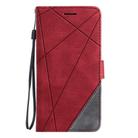 For OPPO Find X8 5G Skin Feel Splicing Leather Phone Case(Red) - 2