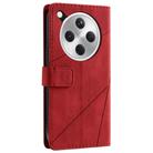 For OPPO Find X8 5G Skin Feel Splicing Leather Phone Case(Red) - 3