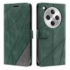 For OPPO Find X8 5G Skin Feel Splicing Leather Phone Case(Green) - 1