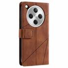 For OPPO Find X8 5G Skin Feel Splicing Leather Phone Case(Brown) - 3