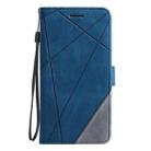 For OPPO Reno13 5G Skin Feel Splicing Leather Phone Case(Blue) - 2