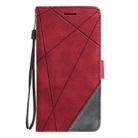 For OPPO Reno13 5G Skin Feel Splicing Leather Phone Case(Red) - 2