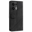 For OPPO Reno13 Pro 5G Skin Feel Splicing Leather Phone Case(Black) - 3