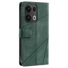 For OPPO Reno13 Pro 5G Skin Feel Splicing Leather Phone Case(Green) - 3