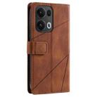 For OPPO Reno13 Pro 5G Skin Feel Splicing Leather Phone Case(Brown) - 3