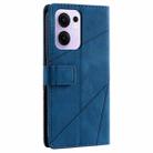 For OPPO Reno13 F 5G Global/ 4G India Skin Feel Splicing Leather Phone Case(Blue) - 3