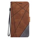 For OPPO Reno13 F 5G Global/ 4G India Skin Feel Splicing Leather Phone Case(Brown) - 2