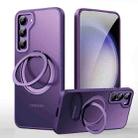 For Samsung Galaxy S23 5G 360 Rotating MagSafe Magnetic Skin Feel Phone Case(Purple) - 1