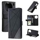 For vivo X90 5G Skin Feel Splicing Horizontal Flip Leather Phone Case(Black) - 1