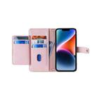 For OPPO Reno10 Pro+ 5G Lite Sheep Texture Cross-body Zipper Wallet Leather Phone Case(Pink) - 3