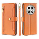 For OPPO A2 Pro 5G Sheep Texture Cross-body Zipper Wallet Leather Phone Case(Orange) - 1