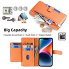 For OPPO Find X5 Pro Sheep Texture Cross-body Zipper Wallet Leather Phone Case(Orange) - 2