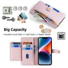 For OPPO Find X5 Pro Sheep Texture Cross-body Zipper Wallet Leather Phone Case(Pink) - 2