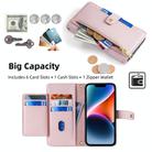 For OPPO Reno7 4G / F21 Pro 4G Sheep Texture Cross-body Zipper Wallet Leather Phone Case(Pink) - 2