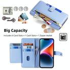 For OPPO Reno10 5G Global Sheep Texture Cross-body Zipper Wallet Leather Phone Case(Blue) - 2