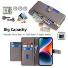 For OPPO Reno10 5G Global Sheep Texture Cross-body Zipper Wallet Leather Phone Case(Grey) - 2
