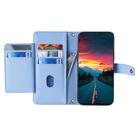 For OPPO A3 Pro 5G India Sheep Texture Cross-body Zipper Wallet Leather Phone Case(Blue) - 3