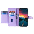 For OPPO Reno12 F 5G Sheep Texture Cross-body Zipper Wallet Leather Phone Case(Purple) - 3