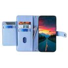 For vivo iQOO Z9x Sheep Texture Cross-body Zipper Wallet Leather Phone Case(Blue) - 3