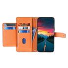 For vivo V30e 5G Global Sheep Texture Cross-body Zipper Wallet Leather Phone Case(Orange) - 3