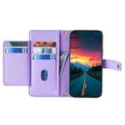 For vivo V30e 5G Global Sheep Texture Cross-body Zipper Wallet Leather Phone Case(Purple) - 3