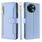 For vivo Y38 5G / T3x Global Sheep Texture Cross-body Zipper Wallet Leather Phone Case(Blue) - 1