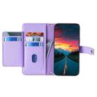 For vivo S19 Pro Sheep Texture Cross-body Zipper Wallet Leather Phone Case(Purple) - 3