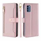 For Nokia C300 4G US Edition Lite Sheep Texture Cross-body Zipper Wallet Leather Phone Case(Pink) - 1