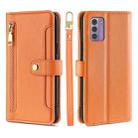 For Nokia G42 5G Lite Sheep Texture Cross-body Zipper Wallet Leather Phone Case(Orange) - 1