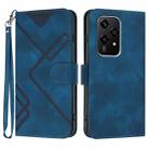 For Honor 200 Lite Global Line Pattern Skin Feel Leather Phone Case(Royal Blue) - 1