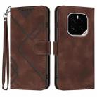 For Honor GT Pro Line Pattern Skin Feel Leather Phone Case(Coffee) - 1