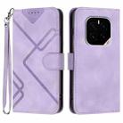 For Honor GT Pro Line Pattern Skin Feel Leather Phone Case(Light Purple) - 1