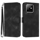 For Honor X60 GT Line Pattern Skin Feel Leather Phone Case(Black) - 1