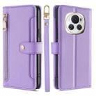 For Honor Magic6 5G Sheep Texture Cross-body Zipper Wallet Leather Phone Case(Purple) - 1