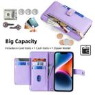 For Samsung Galaxy A73 5G Sheep Texture Cross-body Zipper Wallet Leather Phone Case(Purple) - 2