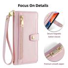 For Samsung Galaxy M33 5G Sheep Texture Cross-body Zipper Wallet Leather Phone Case(Pink) - 3