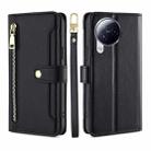 For Xiaomi Civi 3 5G Sheep Texture Cross-body Zipper Wallet Leather Phone Case(Black) - 1
