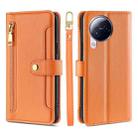 For Xiaomi Civi 3 5G Sheep Texture Cross-body Zipper Wallet Leather Phone Case(Orange) - 1