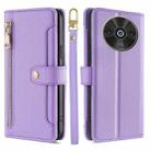 For Xiaomi Redmi A3 4G Sheep Texture Cross-body Zipper Wallet Leather Phone Case(Purple) - 1