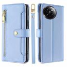 For Xiaomi Civi 4 Pro Sheep Texture Cross-body Zipper Wallet Leather Phone Case(Blue) - 1
