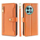 For OnePlus Ace 2 Pro Lite Sheep Texture Cross-body Zipper Wallet Leather Phone Case(Orange) - 1