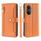 For OnePlus Nord CE3 5G Lite Sheep Texture Cross-body Zipper Wallet Leather Phone Case(Orange) - 1